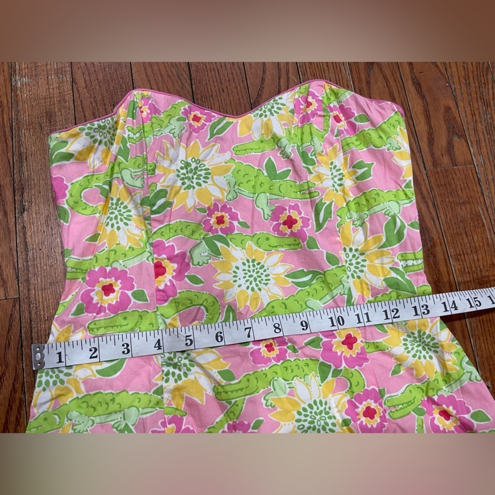 Lilly Pulitzer Pink and Green Floral Fabric - Picture 8 of 15